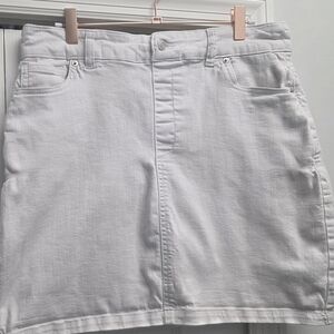 Boston Proper Beige and White Skirt